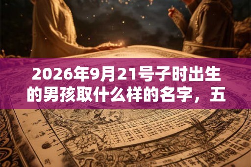 2026年9月21号子时出生的男孩取什么样的名字，五行的属性