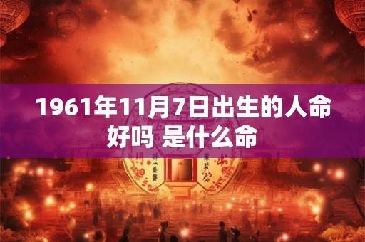 1961年11月7日出生的人命好吗 是什么命