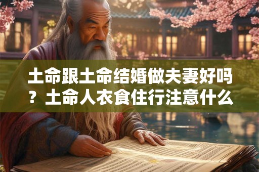 土命跟土命结婚做夫妻好吗？土命人衣食住行注意什么？