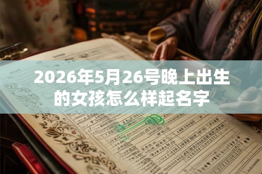 2026年5月26号晚上出生的女孩怎么样起名字