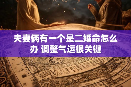 夫妻俩有一个是二婚命怎么办 调整气运很关键