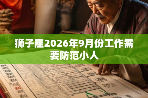 狮子座2026年9月份工作需要防范小人 狮子座2026年9月份工作需要防范小人