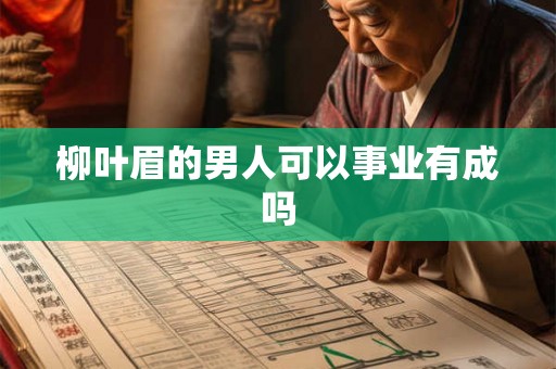 柳叶眉的男人可以事业有成吗