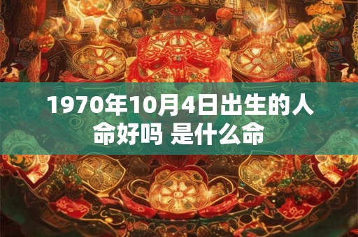1970年10月4日出生的人命好吗 是什么命