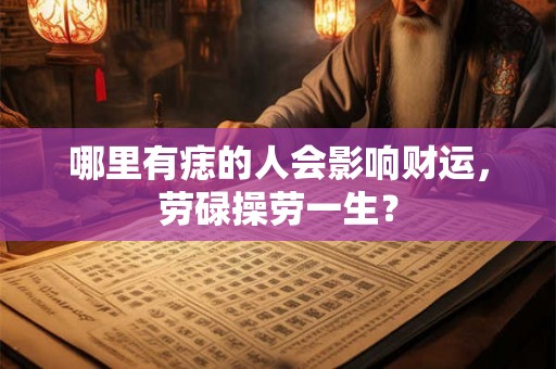 哪里有痣的人会影响财运，劳碌操劳一生？