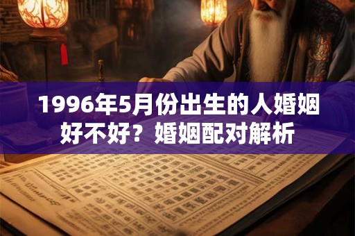 1996年5月份出生的人婚姻好不好？婚姻配对解析