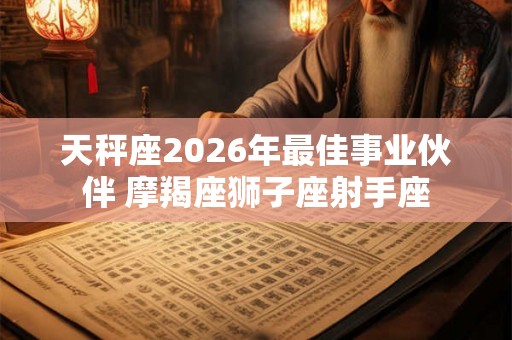 天秤座2026年最佳事业伙伴 摩羯座狮子座射手座