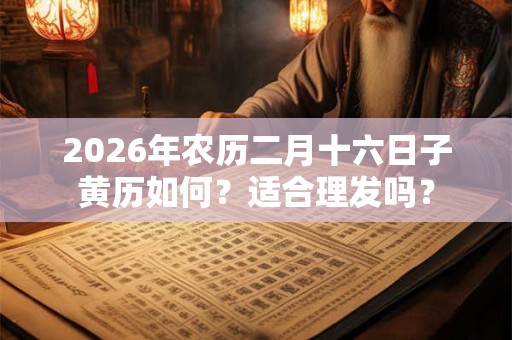 2026年农历二月十六日子黄历如何？适合理发吗？