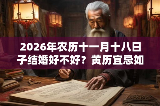 2026年农历十一月十八日子结婚好不好？黄历宜忌如何？