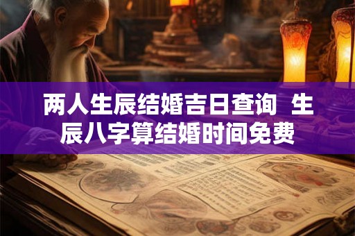 两人生辰结婚吉日查询  生辰八字算结婚时间免费
