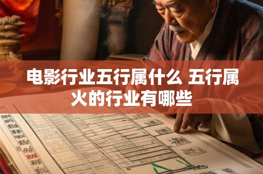 电影行业五行属什么 五行属火的行业有哪些