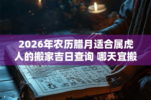 2026年农历腊月适合属虎人的搬家吉日查询 哪天宜搬新家