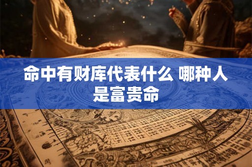 命中有财库代表什么 哪种人是富贵命