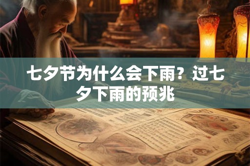 七夕节为什么会下雨？过七夕下雨的预兆