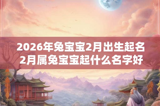 2026年兔宝宝2月出生起名 2月属兔宝宝起什么名字好