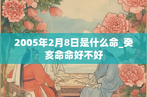 2005年2月8日是什么命_癸亥命命好不好 2005年2月8日是什么命_癸亥命命好不好