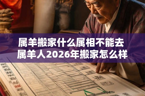属羊搬家什么属相不能去 属羊人2026年搬家怎么样 属羊搬家什么属相不能去 属羊人2026年搬家怎么样