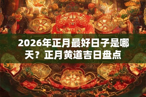 2026年正月最好日子是哪天？正月黄道吉日盘点