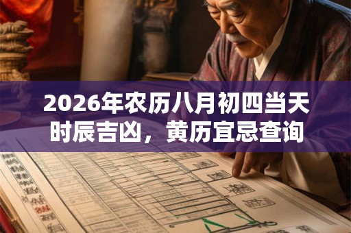 2026年农历八月初四当天时辰吉凶，黄历宜忌查询