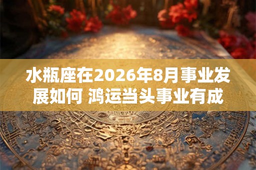 水瓶座在2026年8月事业发展如何 鸿运当头事业有成