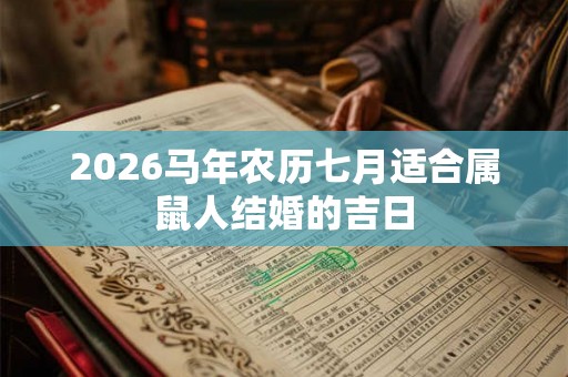 2026马年农历七月适合属鼠人结婚的吉日