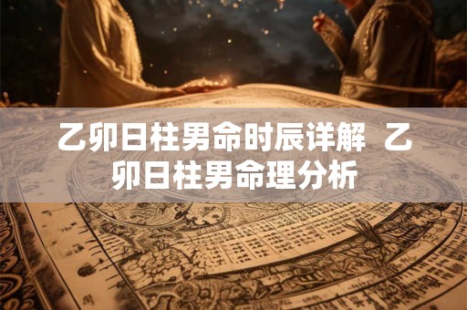 乙卯日柱男命时辰详解  乙卯日柱男命理分析