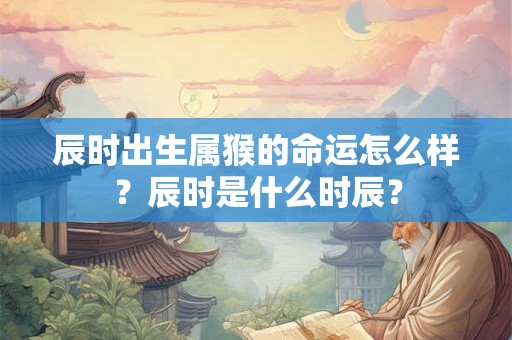 辰时出生属猴的命运怎么样？辰时是什么时辰？