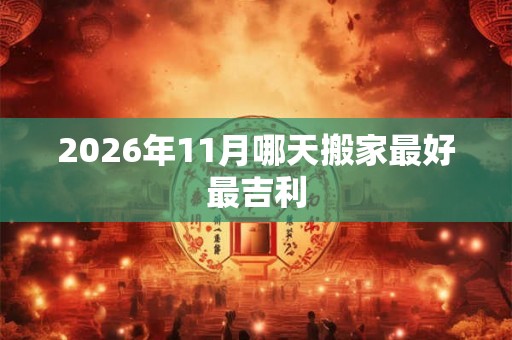 2026年11月哪天搬家最好最吉利