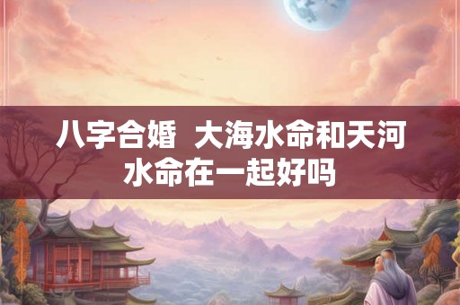 八字合婚  大海水命和天河水命在一起好吗
