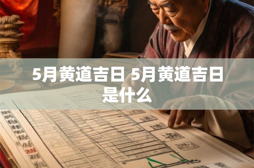 5月黄道吉日 5月黄道吉日是什么