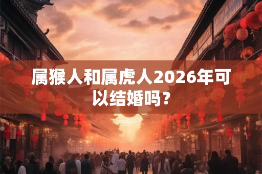 属猴人和属虎人2026年可以结婚吗？