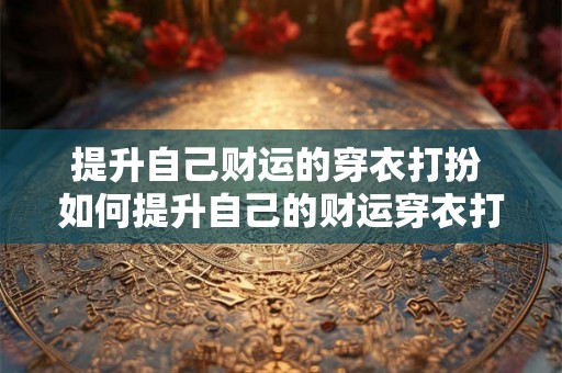 提升自己财运的穿衣打扮 如何提升自己的财运穿衣打扮