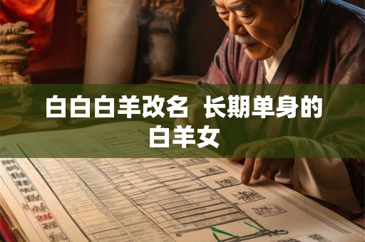 白白白羊改名  长期单身的白羊女
