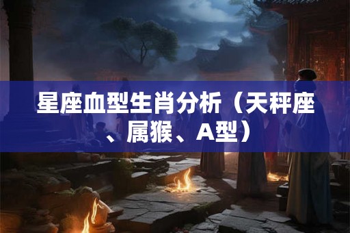 星座血型生肖分析(天秤座、属猴、A型) 星座血型生肖分析(天秤座、属猴、A型)