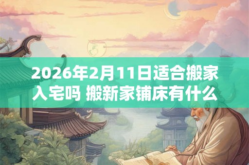 2026年2月11日适合搬家入宅吗 搬新家铺床有什么讲究