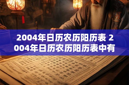2004年日历农历阳历表 2004年日历农历阳历表中有哪些重要日期需要注意