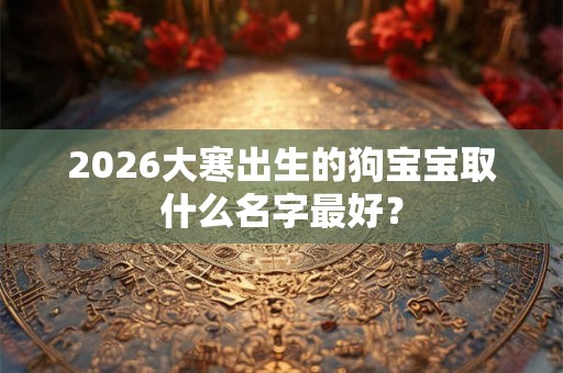 2026大寒出生的狗宝宝取什么名字最好？