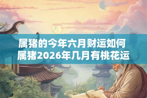 属猪的今年六月财运如何 属猪2026年几月有桃花运 属猪的今年六月财运如何 属猪2026年几月有桃花运