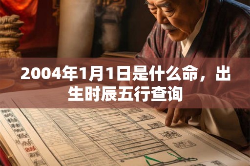 2004年1月1日是什么命,出生时辰五行查询 2004年1月1日是什么命,出生时辰五行查询