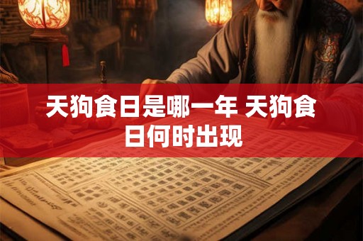 天狗食日是哪一年 天狗食日何时出现