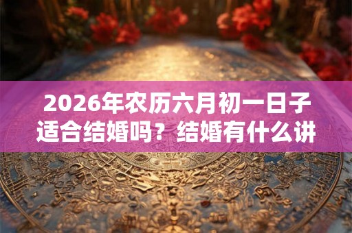 2026年农历六月初一日子适合结婚吗?结婚有什么讲究? 2026年农历六月初一日子适合结婚吗?结婚有什么讲究?