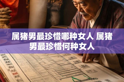 属猪男最珍惜哪种女人 属猪男最珍惜何种女人