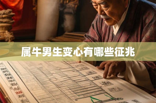 属牛男生变心有哪些征兆