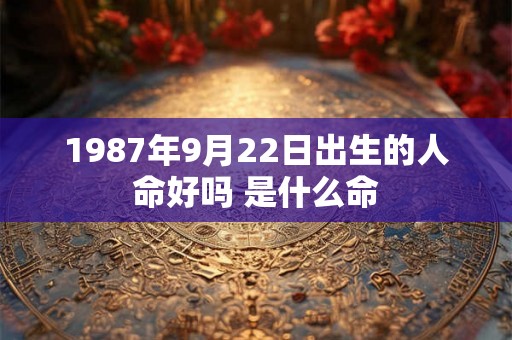 1987年9月22日出生的人命好吗 是什么命