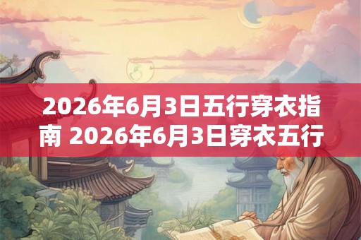 2026年6月3日五行穿衣指南 2026年6月3日穿衣五行应该如何搭配