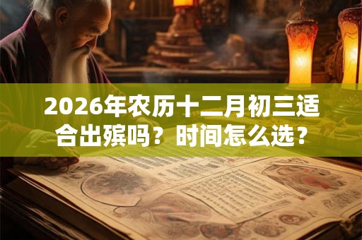 2026年农历十二月初三适合出殡吗？时间怎么选？