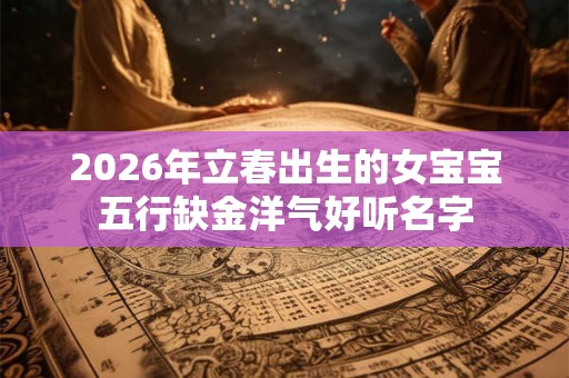 2026年立春出生的女宝宝五行缺金洋气好听名字