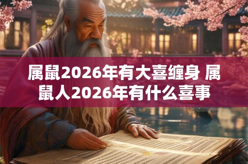 属鼠2026年有大喜缠身 属鼠人2026年有什么喜事 属鼠2026年有大喜缠身 属鼠人2026年有什么喜事