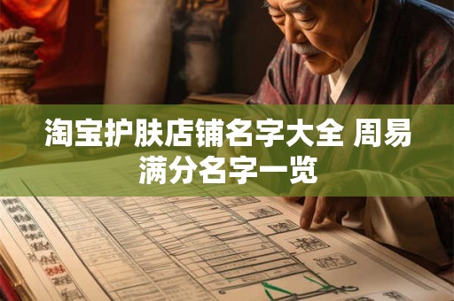 淘宝护肤店铺名字大全 周易满分名字一览
