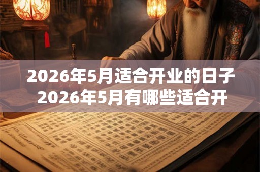 2026年5月适合开业的日子 2026年5月有哪些适合开业的日子